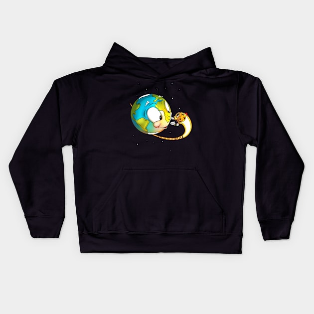 BOOP! - It’s Asteroid Day ! Kids Hoodie by yazgar